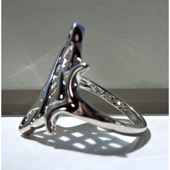 925 STERLING SILVER Large Celtic Irish Endless Knot Ring - Picture 9 of 16